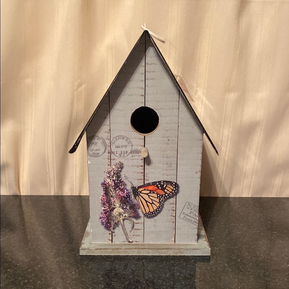 NEW! Decorative Birdhouse with Butterfly Design